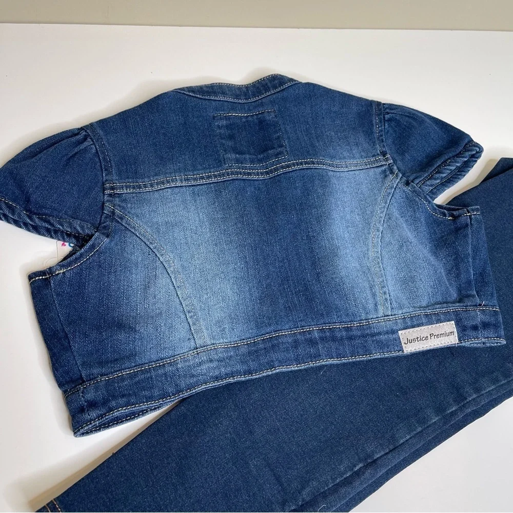 Justice girl bundle.  Jeans and vest